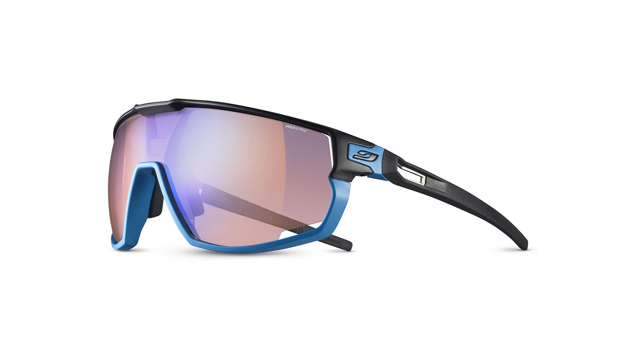 Paire de lunettes de soleil Julbo Js534 rush couleur bleu - Côté à angle - Doyle