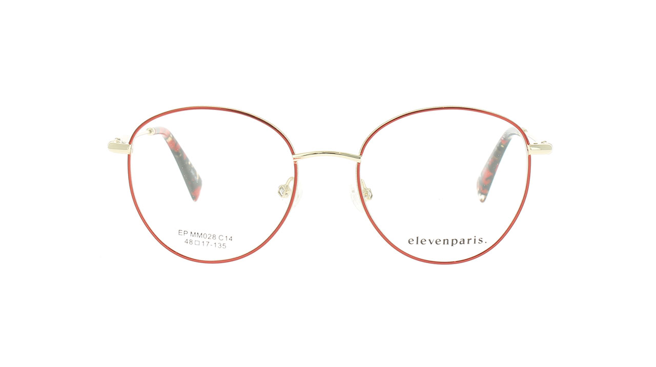 Paire de lunettes de vue Elevenparis Epmm028 couleur rouge - Doyle