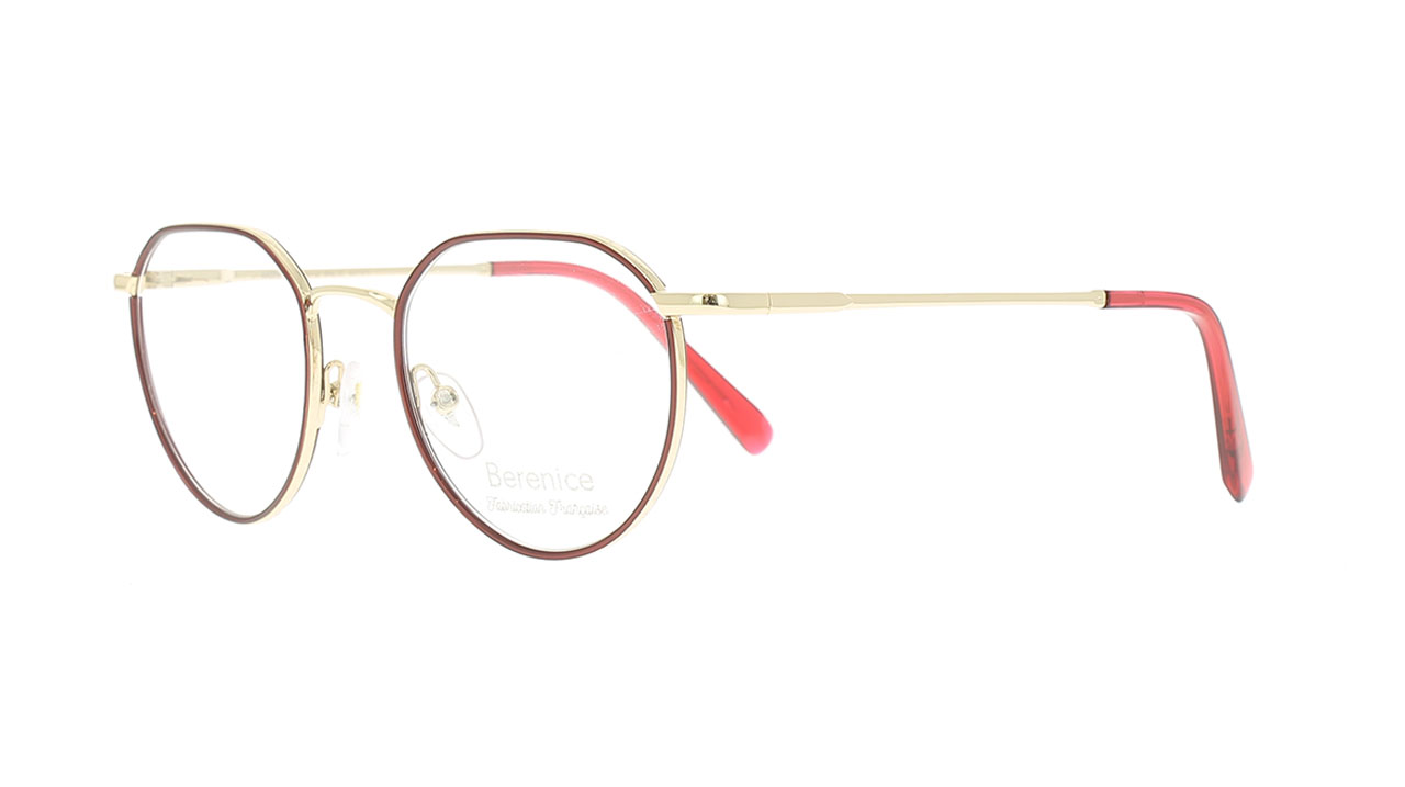 Paire de lunettes de vue Berenice Sixtine couleur rouge - Côté à angle - Doyle