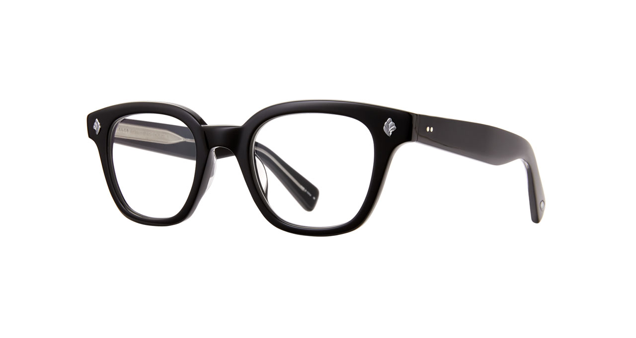 Paire de lunettes de vue Garrett-leight Naples couleur noir - Côté à angle - Doyle