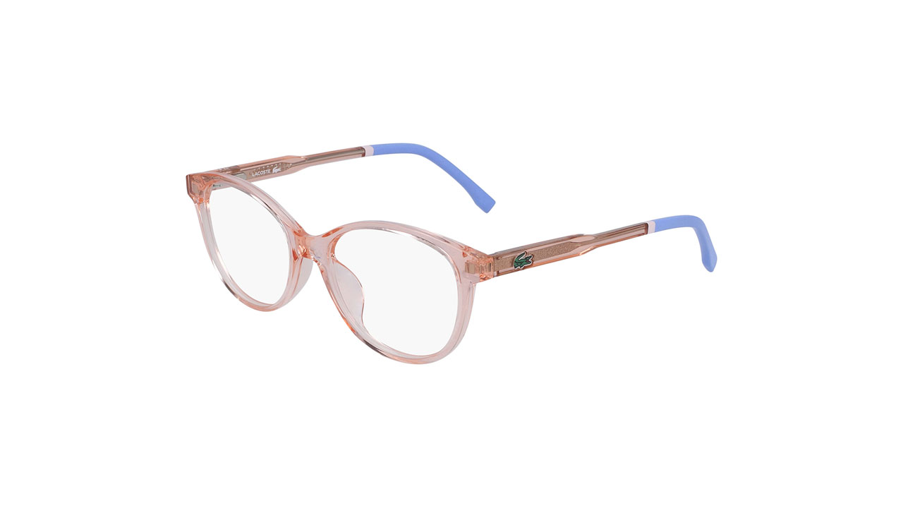 Paire de lunettes de vue Lacoste-junior L3636 couleur mauve - Côté à angle - Doyle