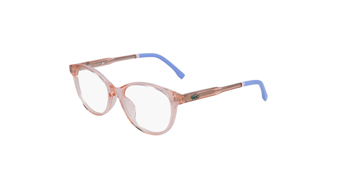 Paire de lunettes de vue Lacoste L3636 couleur rose - Côté à angle - Doyle