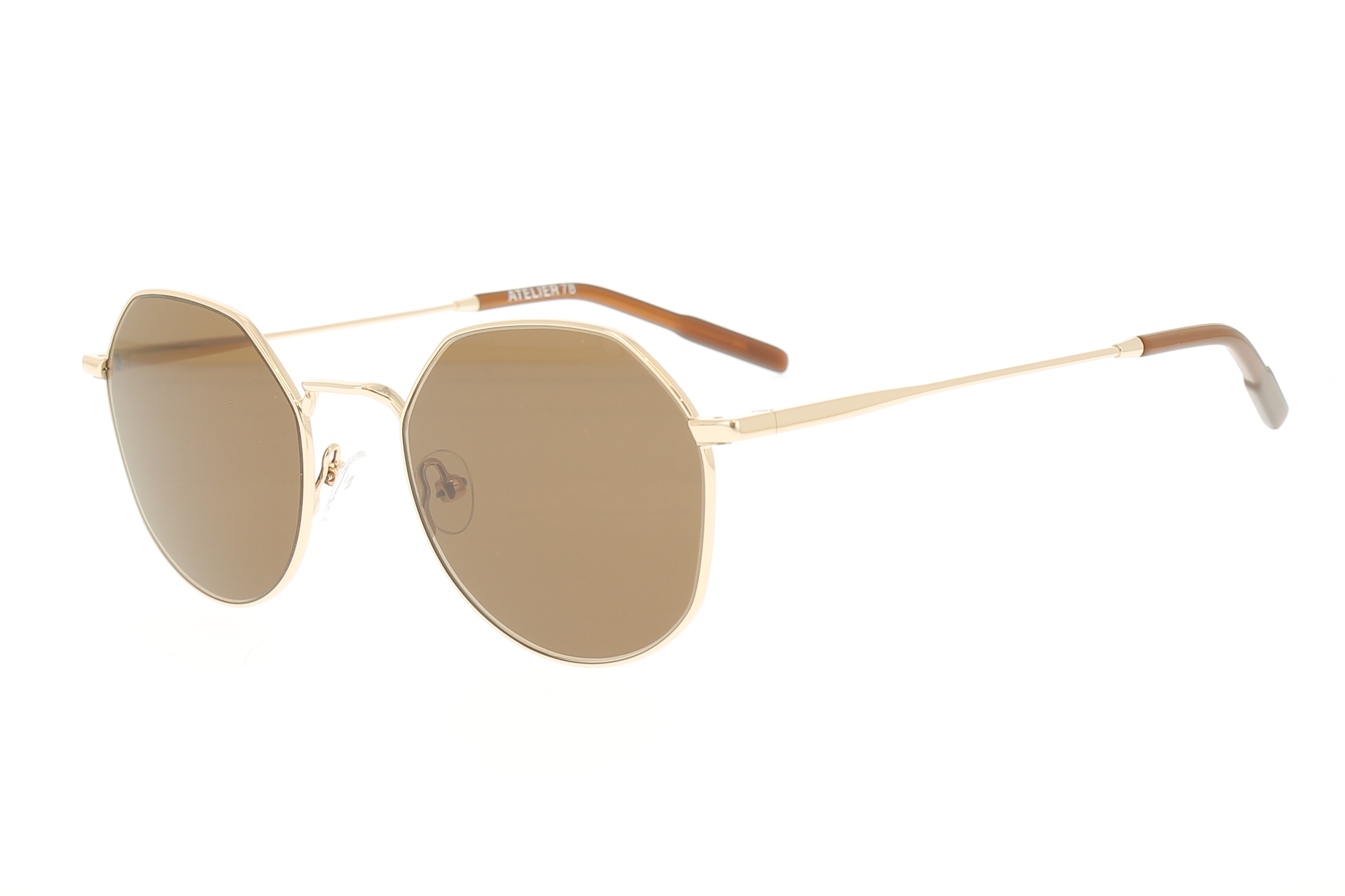 Paire de lunettes de soleil Atelier78 Milan /s couleur blanc - Côté à angle - Doyle
