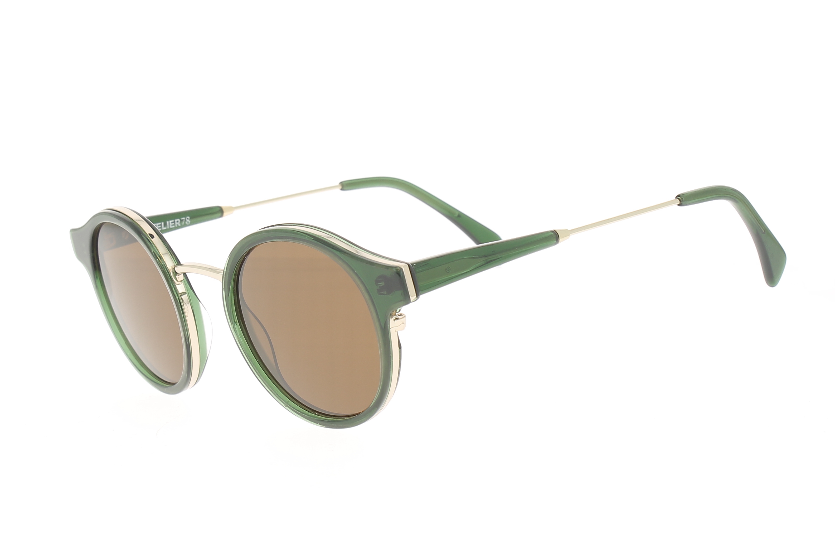 Paire de lunettes de soleil Atelier78 Bahia /s couleur blanc - Côté à angle - Doyle