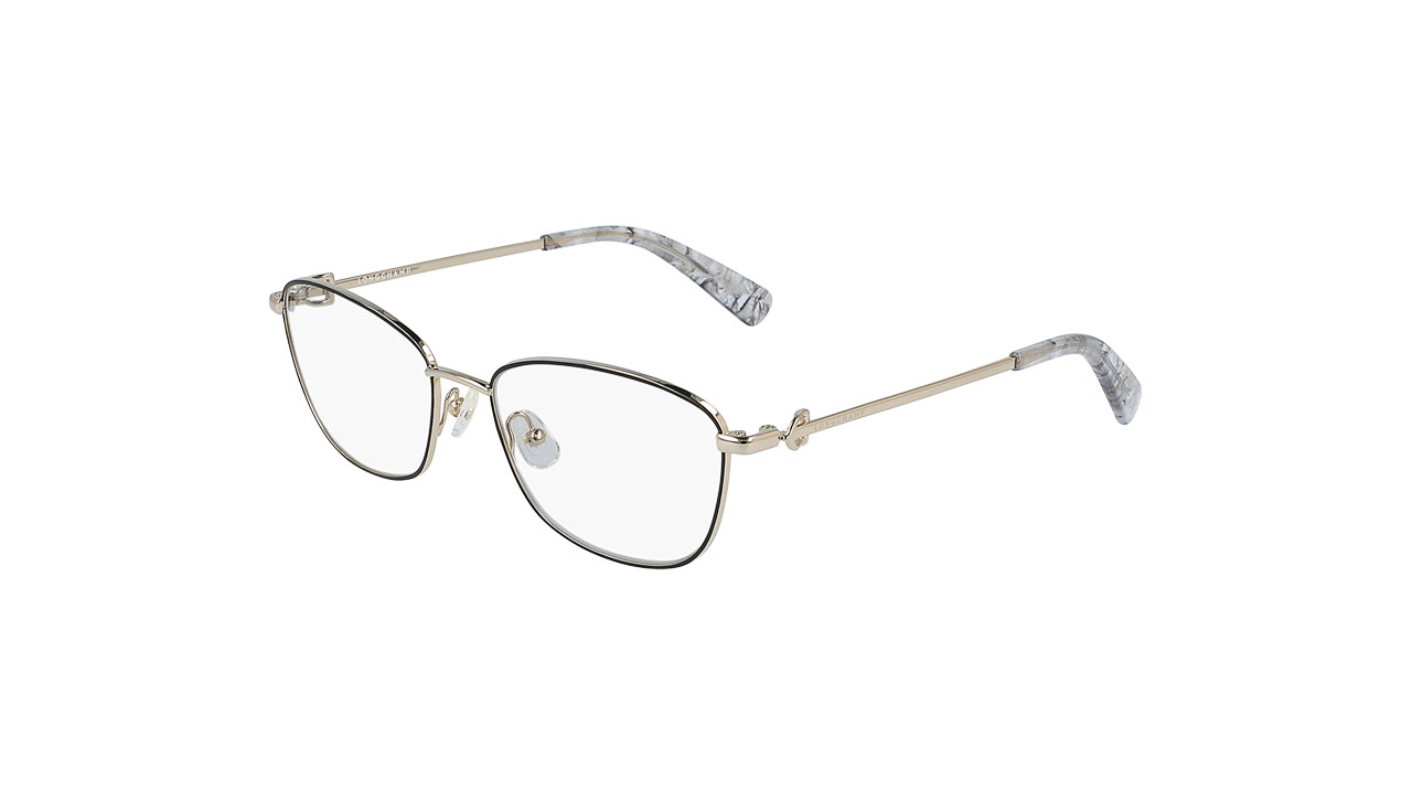 Paire de lunettes de vue Longchamp Lo2128 couleur noir - Côté à angle - Doyle