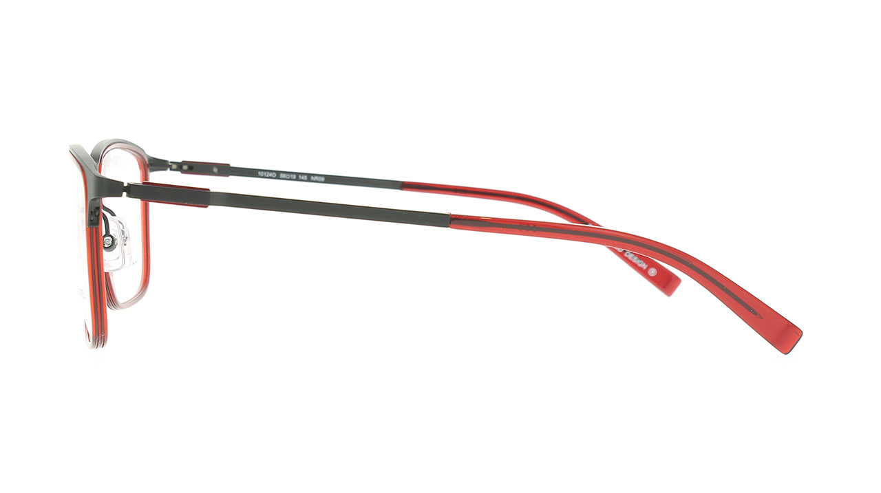 Paire de lunettes de vue Oga 10124o couleur rouge - Côté droit - Doyle