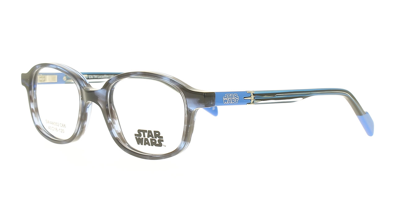 Paire de lunettes de vue Opal-enfant Swaa052 couleur bleu - Côté à angle - Doyle