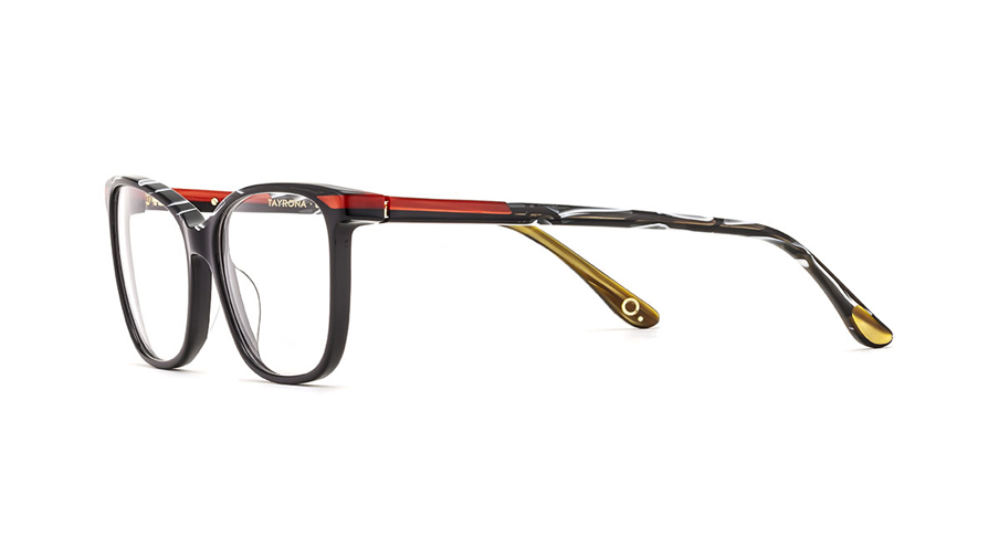 Paire de lunettes de vue Etnia-barcelona Tayrona couleur rouge - Côté à angle - Doyle