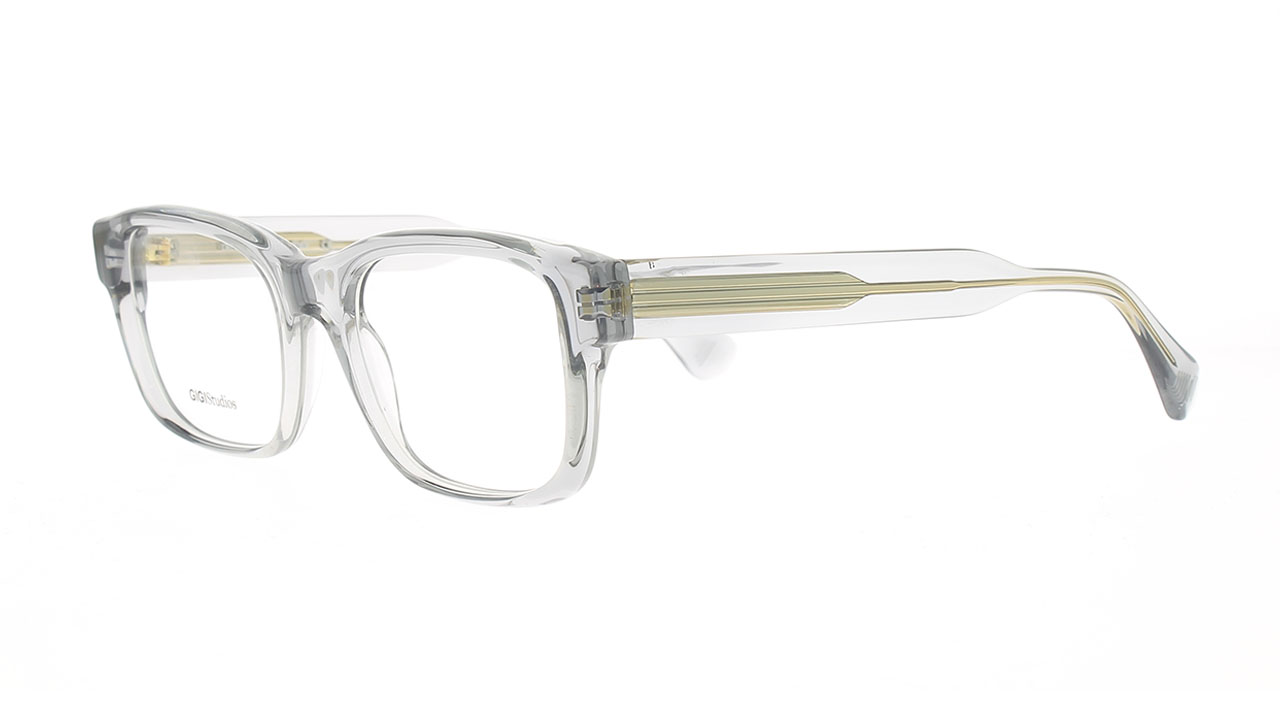 Paire de lunettes de vue Gigi-studios Godot couleur gris - Côté à angle - Doyle