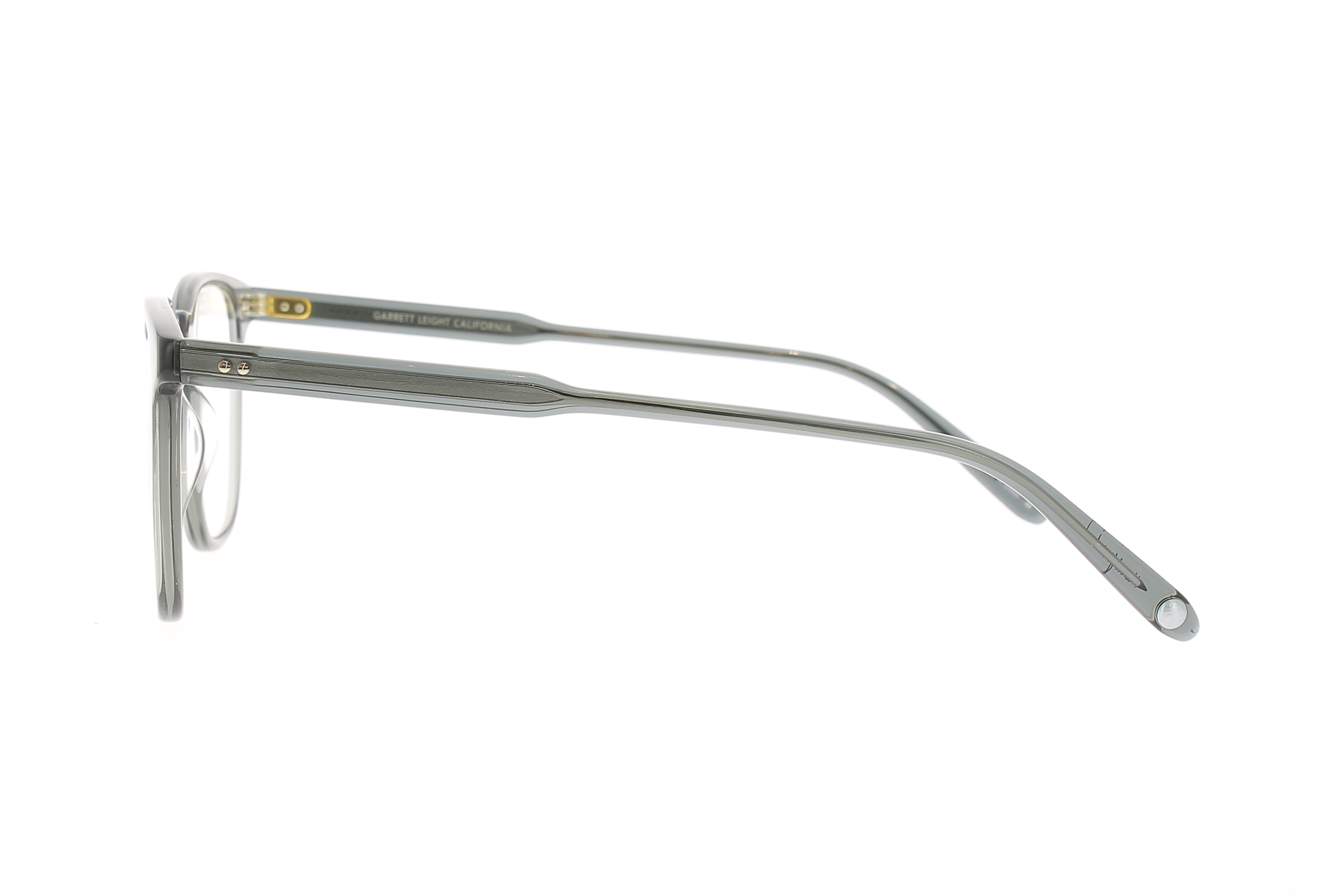 Paire de lunettes de vue Garrett-leight Brooks couleur gris - Côté droit - Doyle