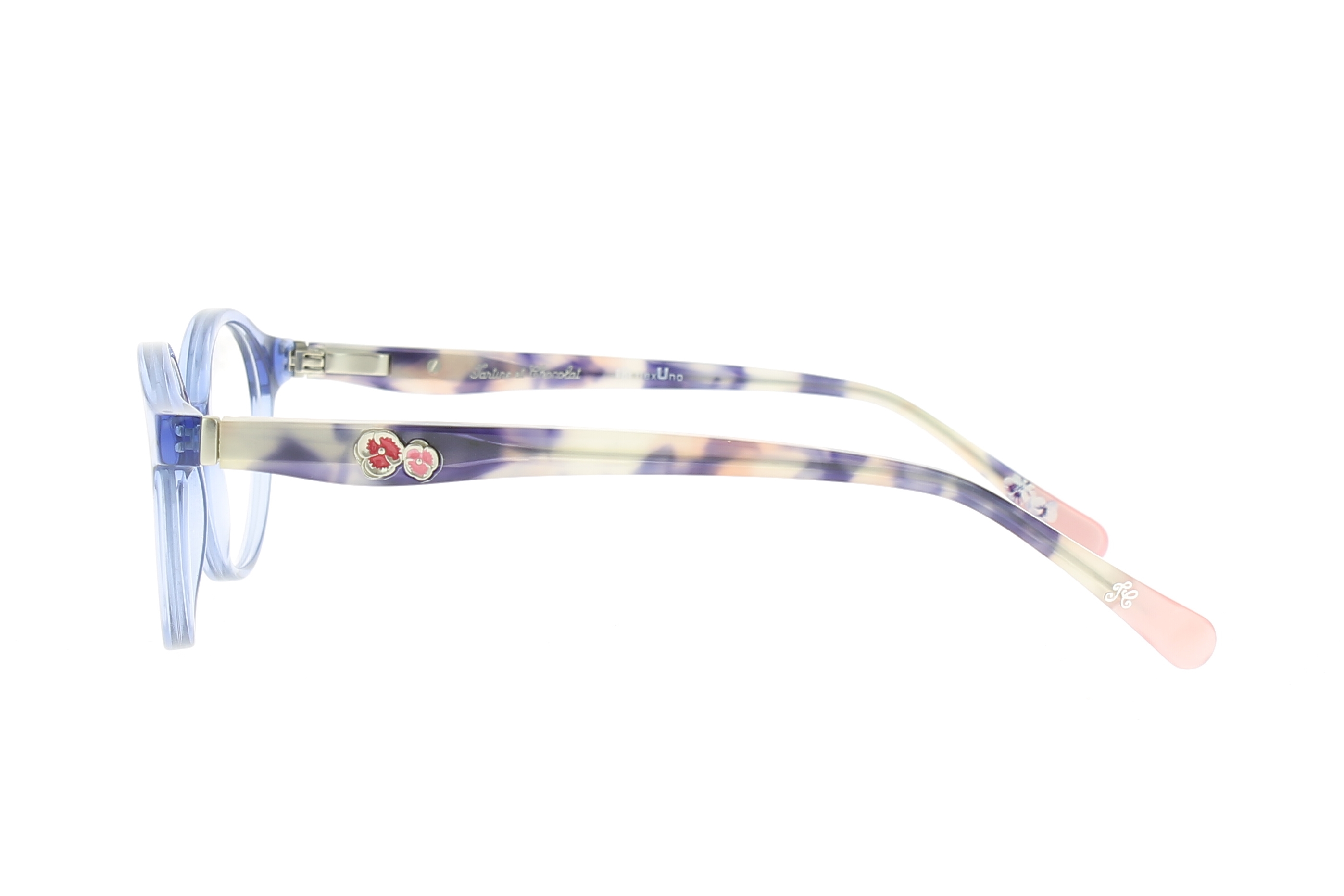 Paire de lunettes de vue Tartine-et-chocolat Tcaa337 couleur bleu - Côté droit - Doyle