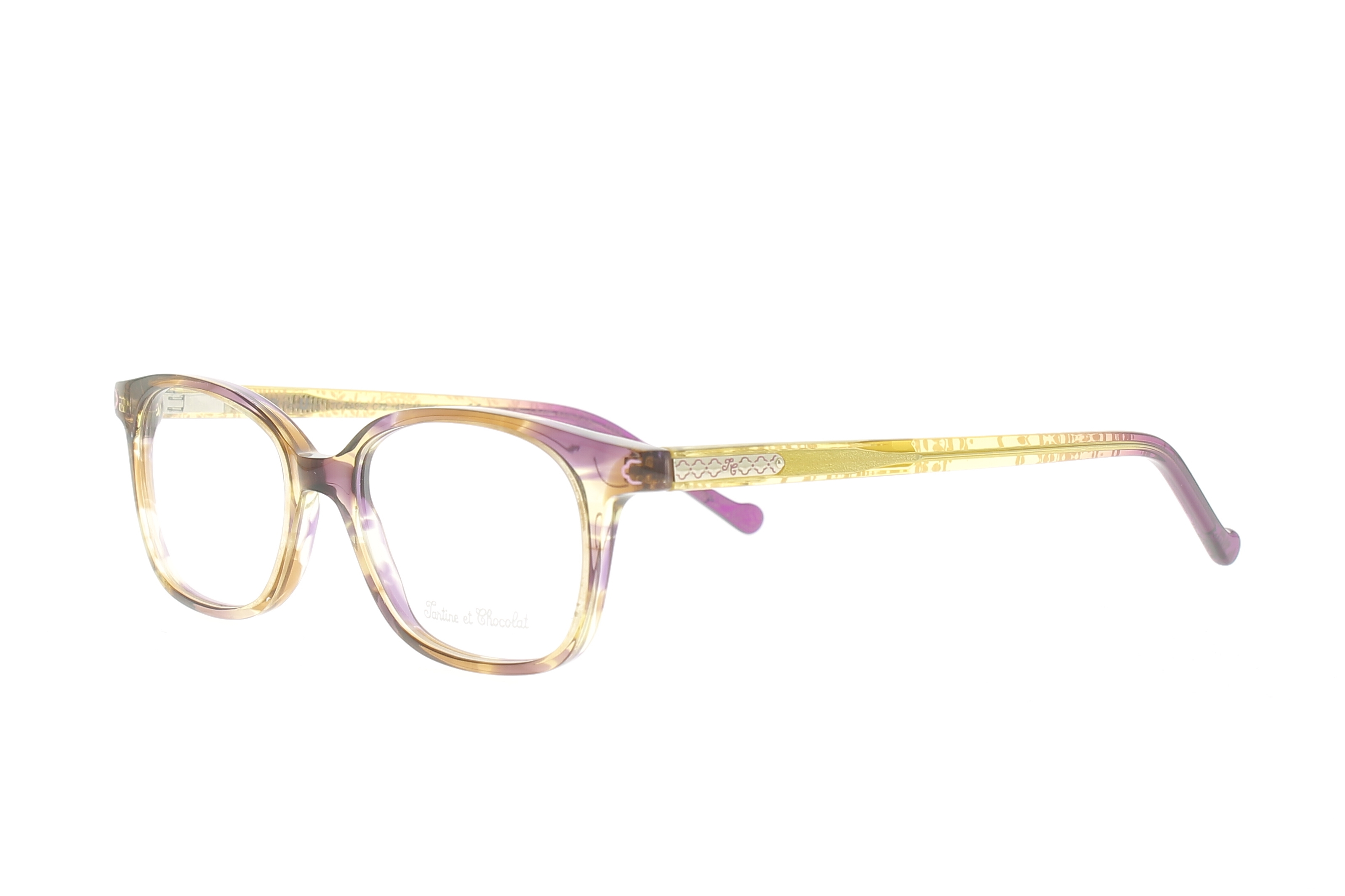 Paire de lunettes de vue Tartine-et-chocolat Tcaa352 couleur mauve - Côté à angle - Doyle