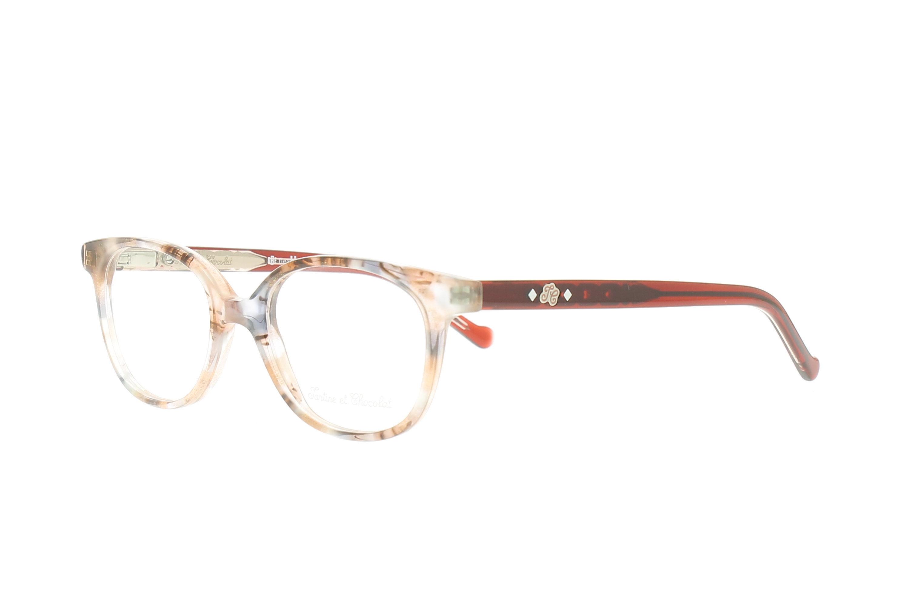 Paire de lunettes de vue Tartine-et-chocolat Tcaa360 couleur rose - Côté à angle - Doyle