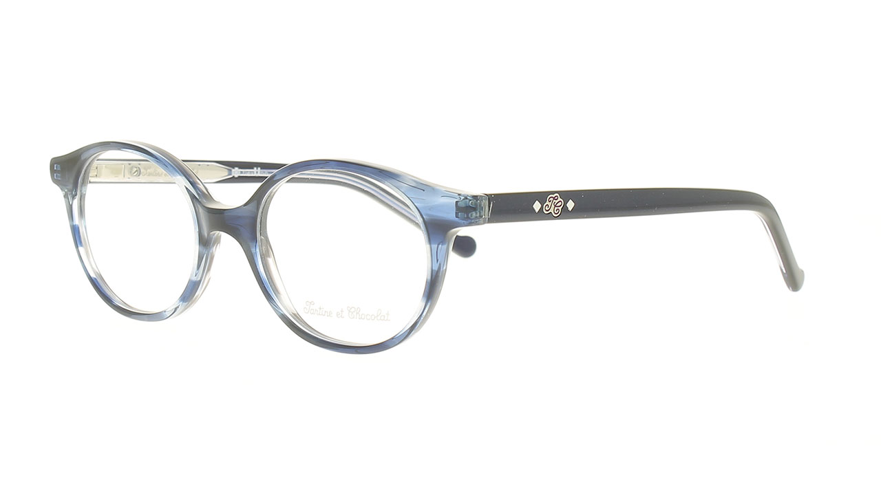 Paire de lunettes de vue Tartine-et-chocolat Tcaa362 couleur bleu - Côté à angle - Doyle