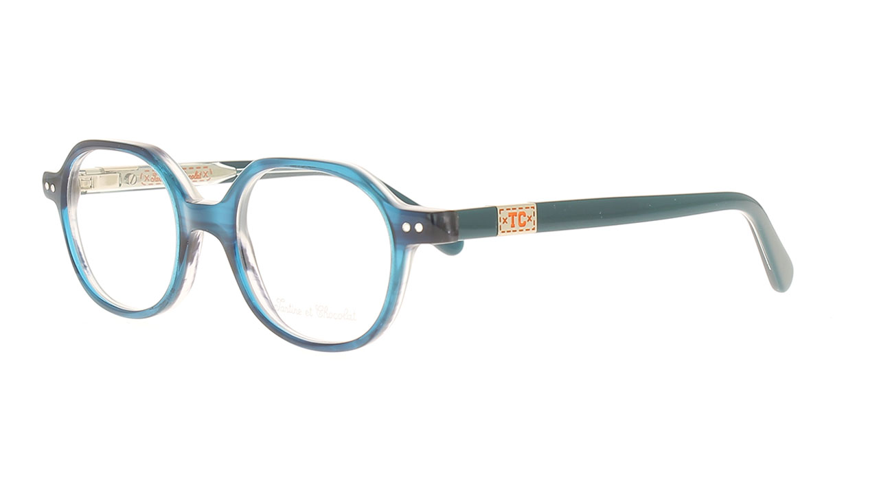 Paire de lunettes de vue Tartine-et-chocolat Tcaa363 couleur turquoise - Côté à angle - Doyle