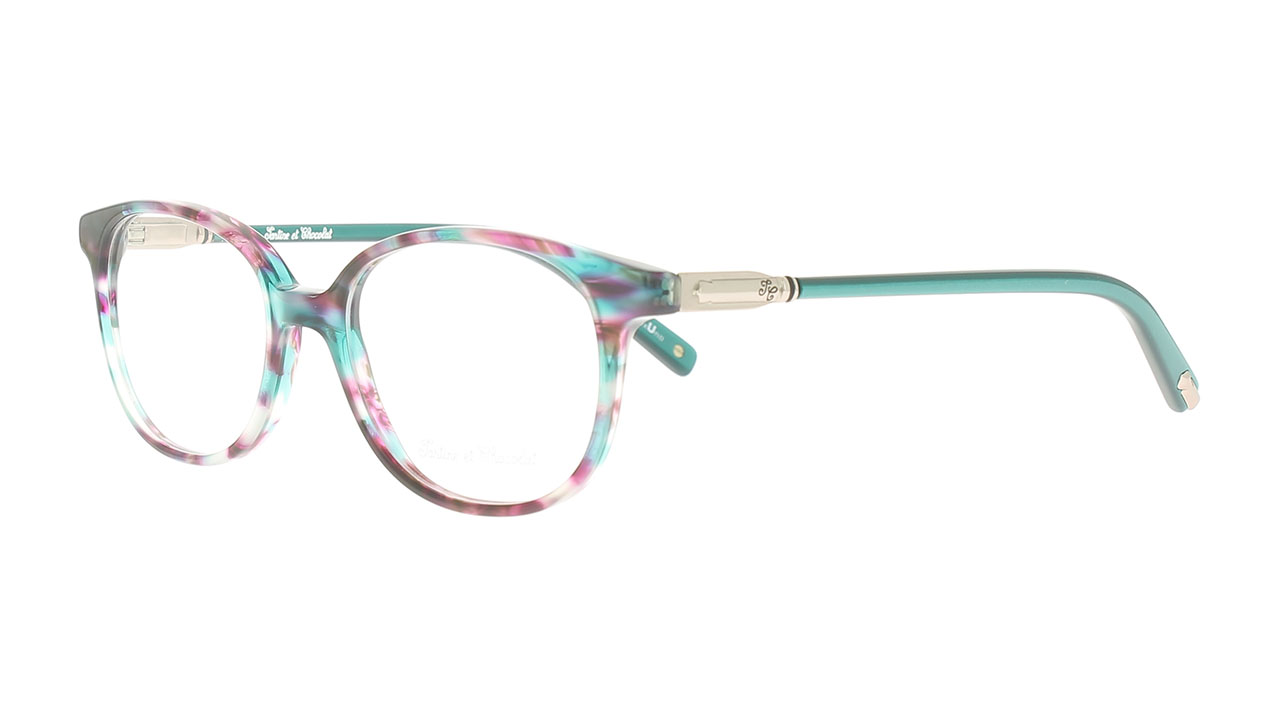 Paire de lunettes de vue Tartine-et-chocolat Tcam011 couleur turquoise - Côté à angle - Doyle