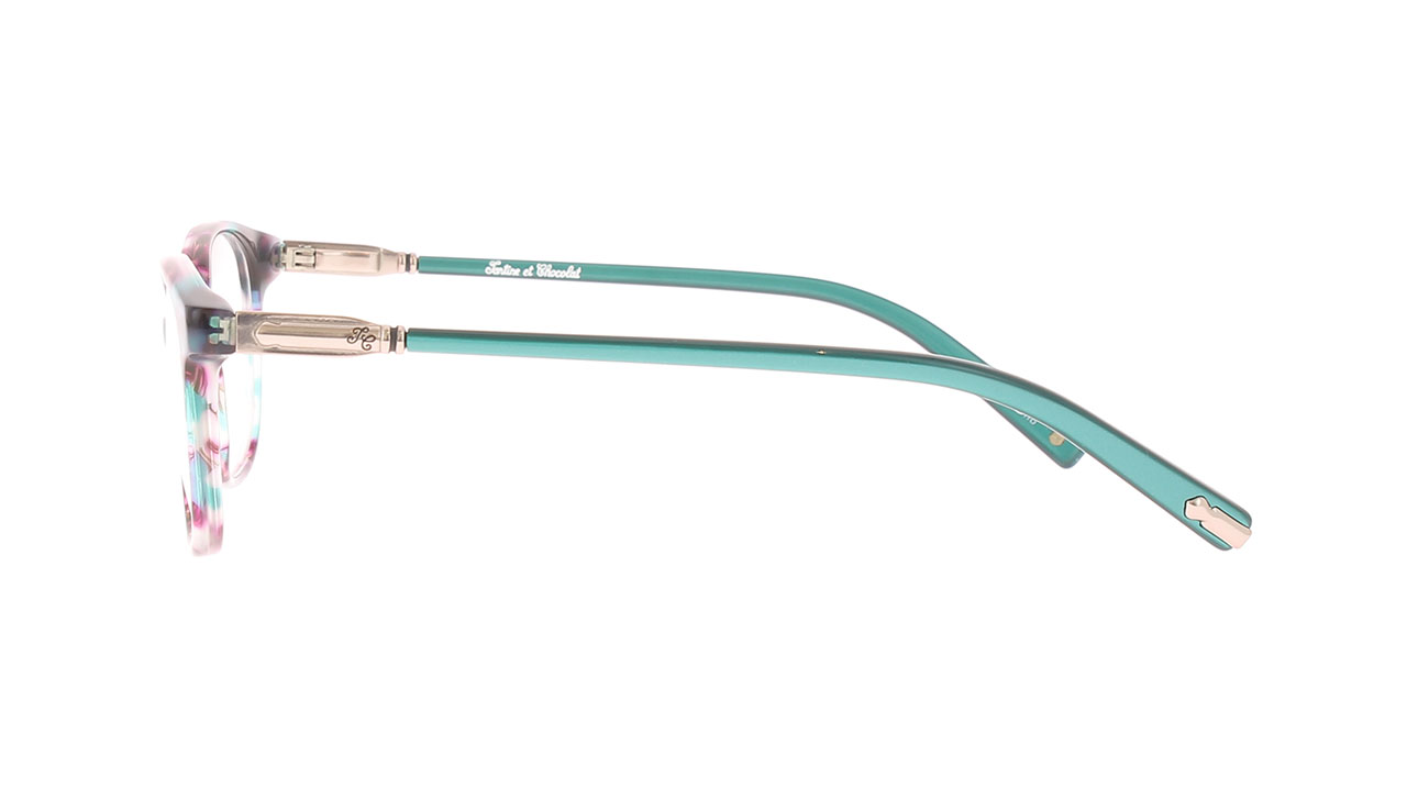 Paire de lunettes de vue Tartine-et-chocolat Tcam011 couleur turquoise - Côté droit - Doyle
