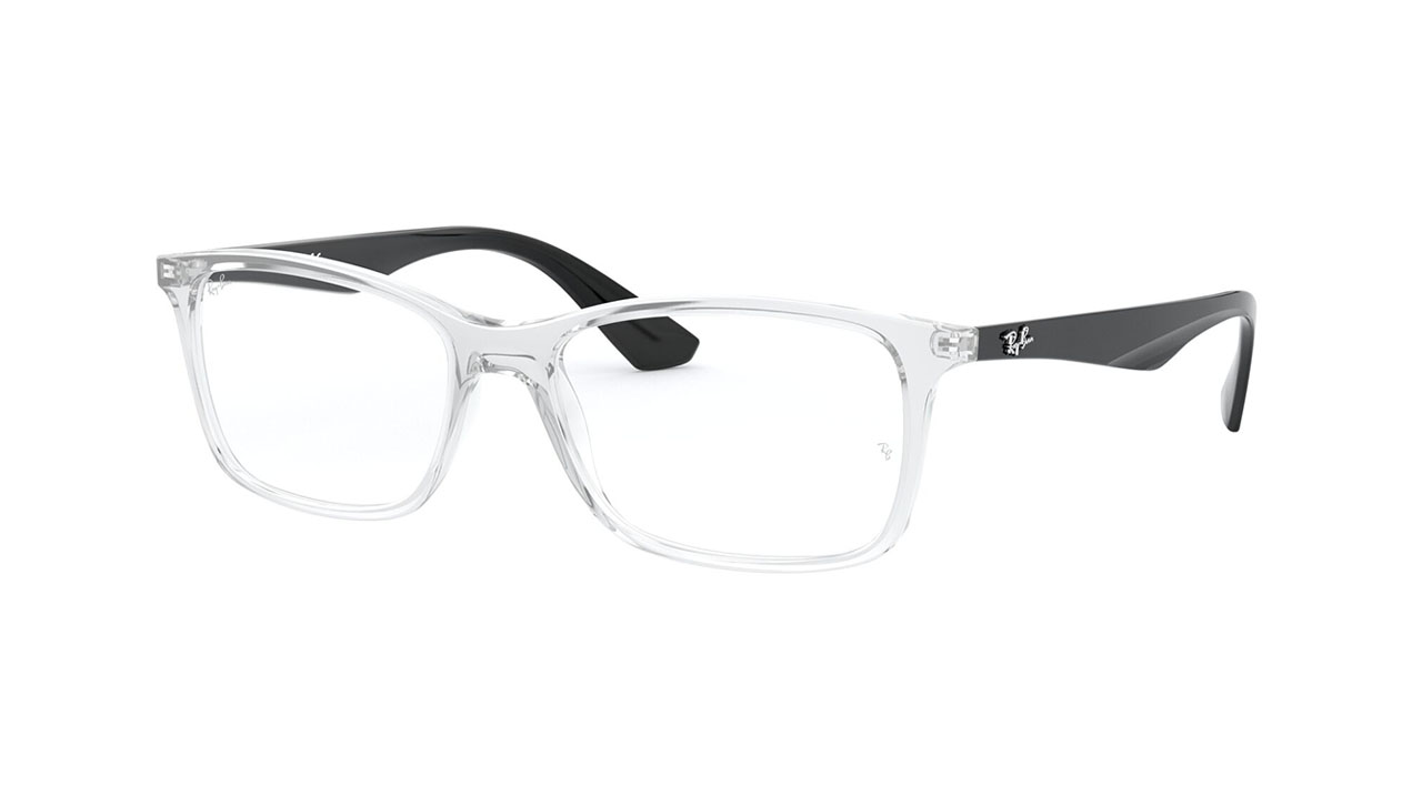 Paire de lunettes de vue Ray-ban Rx7047 couleur cristal - Côté à angle - Doyle