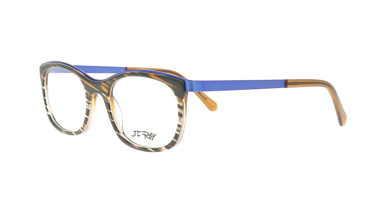 Paire de lunettes de vue Jf-rey Churros couleur brun - Côté à angle - Doyle