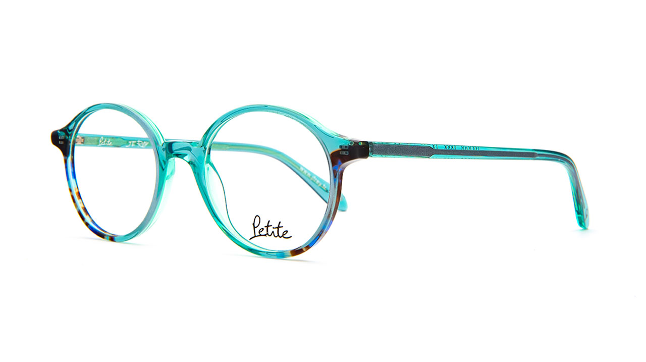 Paire de lunettes de vue Jf-rey-petite Pa069 couleur turquoise - Côté à angle - Doyle