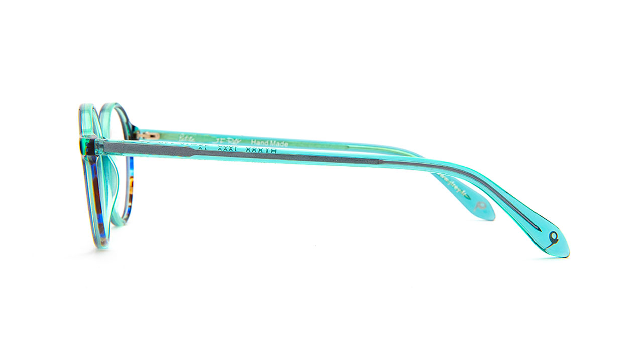 Paire de lunettes de vue Jf-rey-petite Pa069 couleur turquoise - Côté droit - Doyle