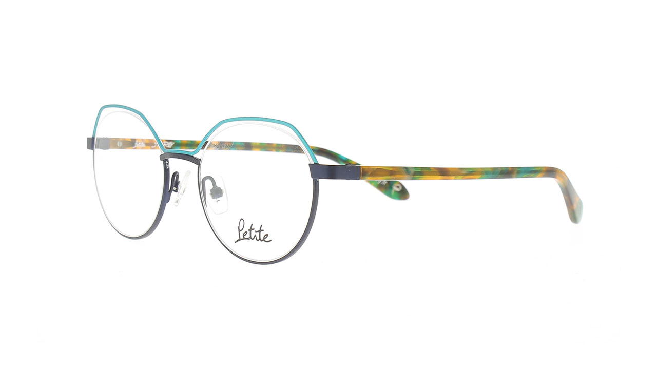 Paire de lunettes de vue Jf-rey-petite Pm068 couleur turquoise - Côté à angle - Doyle