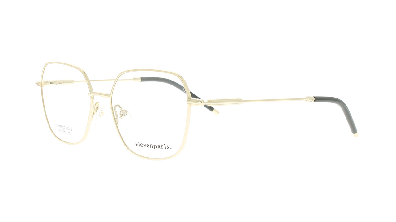Paire de lunettes de vue Elevenparis Epmm026 couleur or - Côté à angle - Doyle