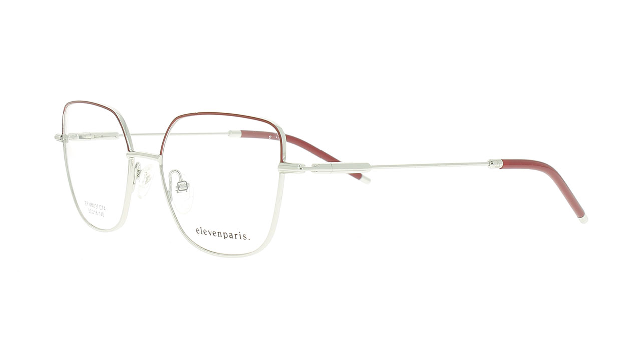 Paire de lunettes de vue Elevenparis Epmm027 couleur rouge - Côté à angle - Doyle