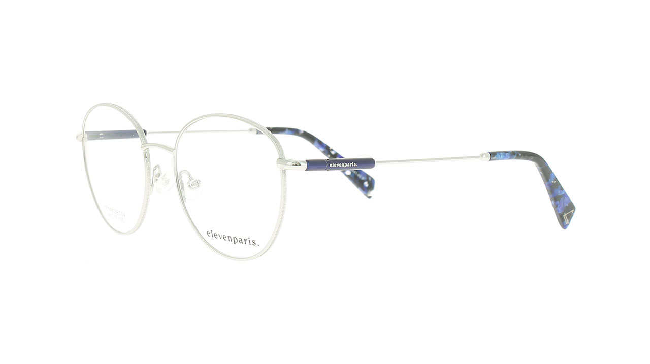 Paire de lunettes de vue Elevenparis Epmm028 couleur gris - Côté à angle - Doyle