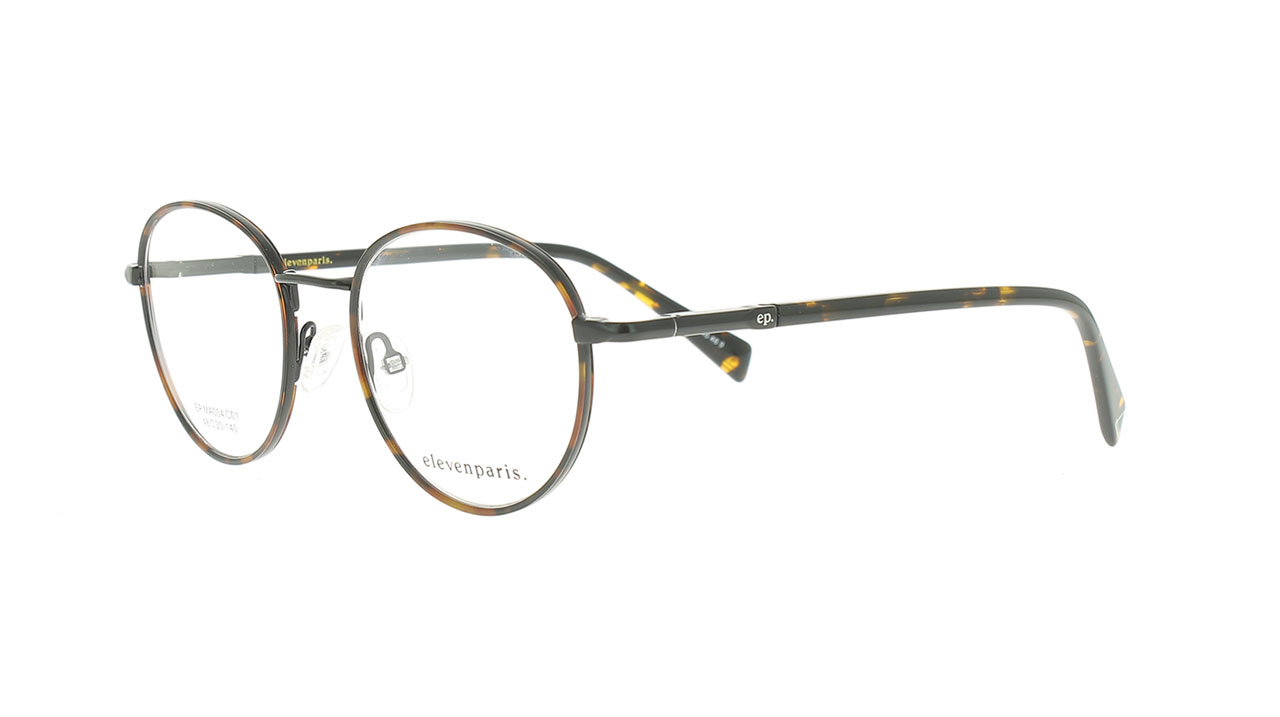 Paire de lunettes de vue Elevenparis Epma004 couleur noir - Côté à angle - Doyle