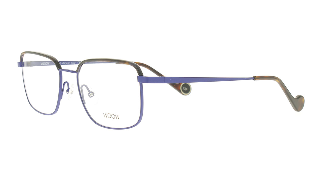 Paire de lunettes de vue Woow Rise up 3 couleur marine - Côté à angle - Doyle