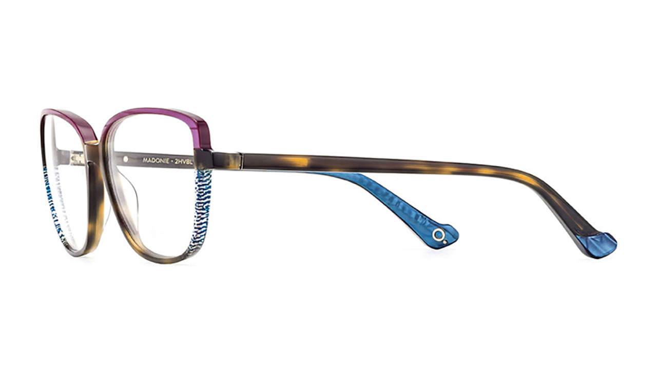 Paire de lunettes de vue Etnia-barcelona Madonie couleur bleu - Côté à angle - Doyle