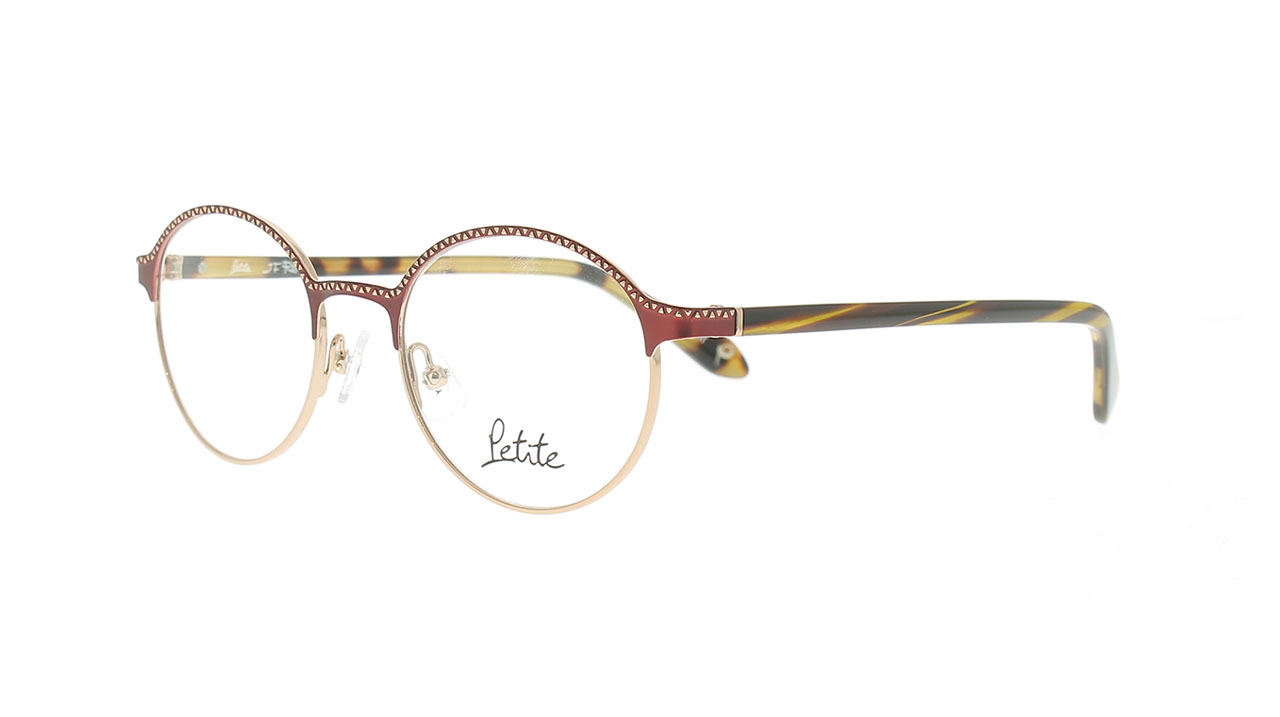 Paire de lunettes de vue Jf-rey-petite Pm054 couleur rouge - Côté à angle - Doyle