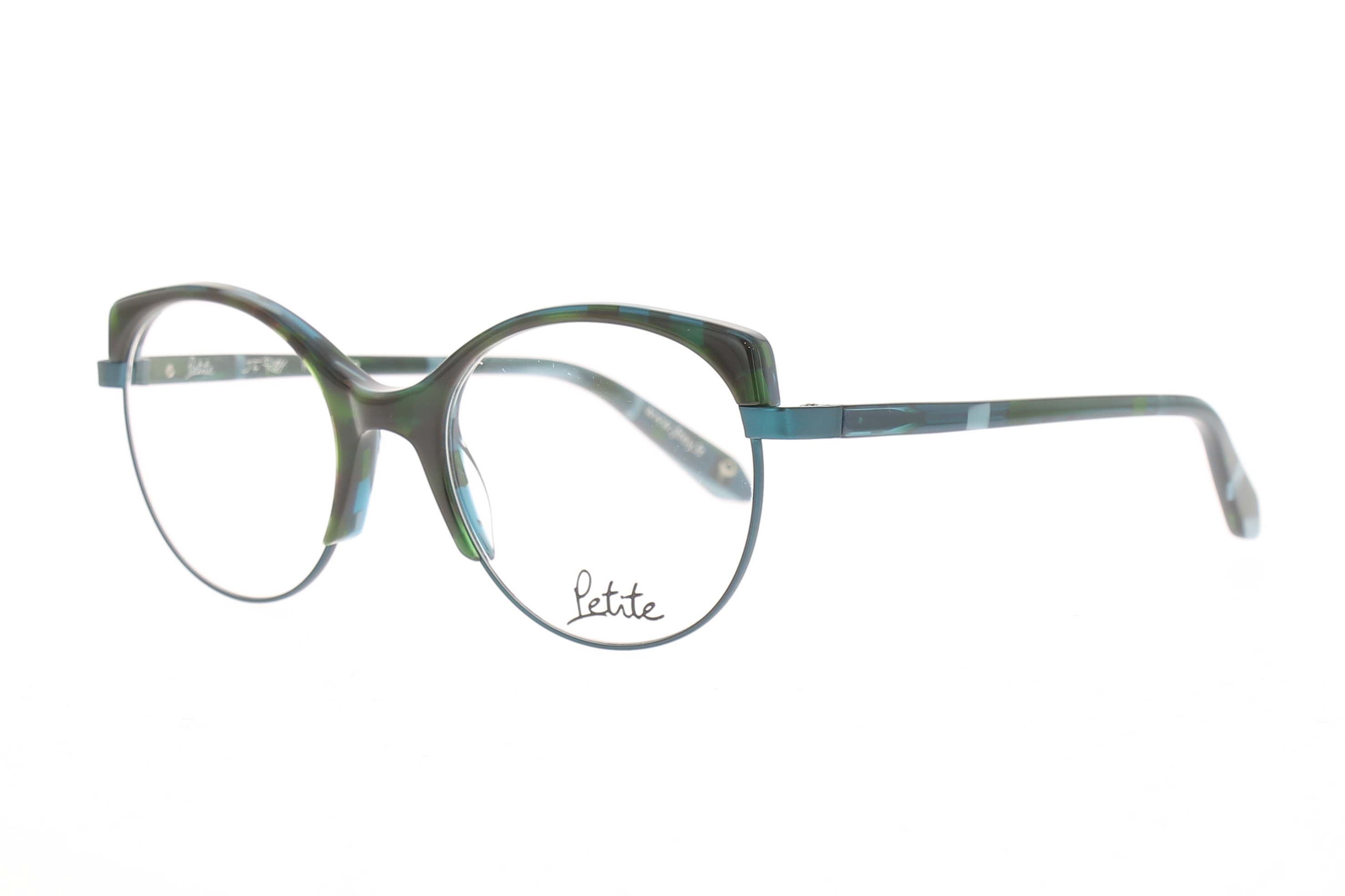 Paire de lunettes de vue Jf-rey-petite Pa072 couleur vert - Côté à angle - Doyle