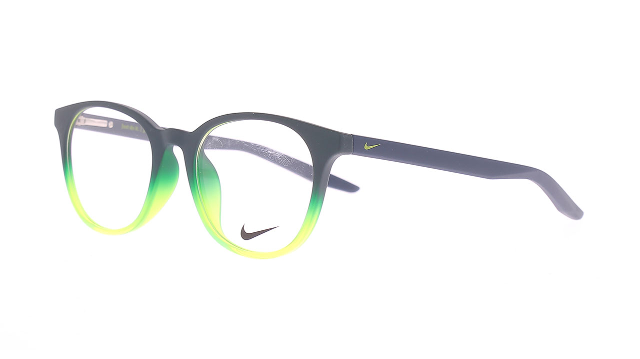 Paire de lunettes de vue Nike 5020 couleur jaune - Côté à angle - Doyle