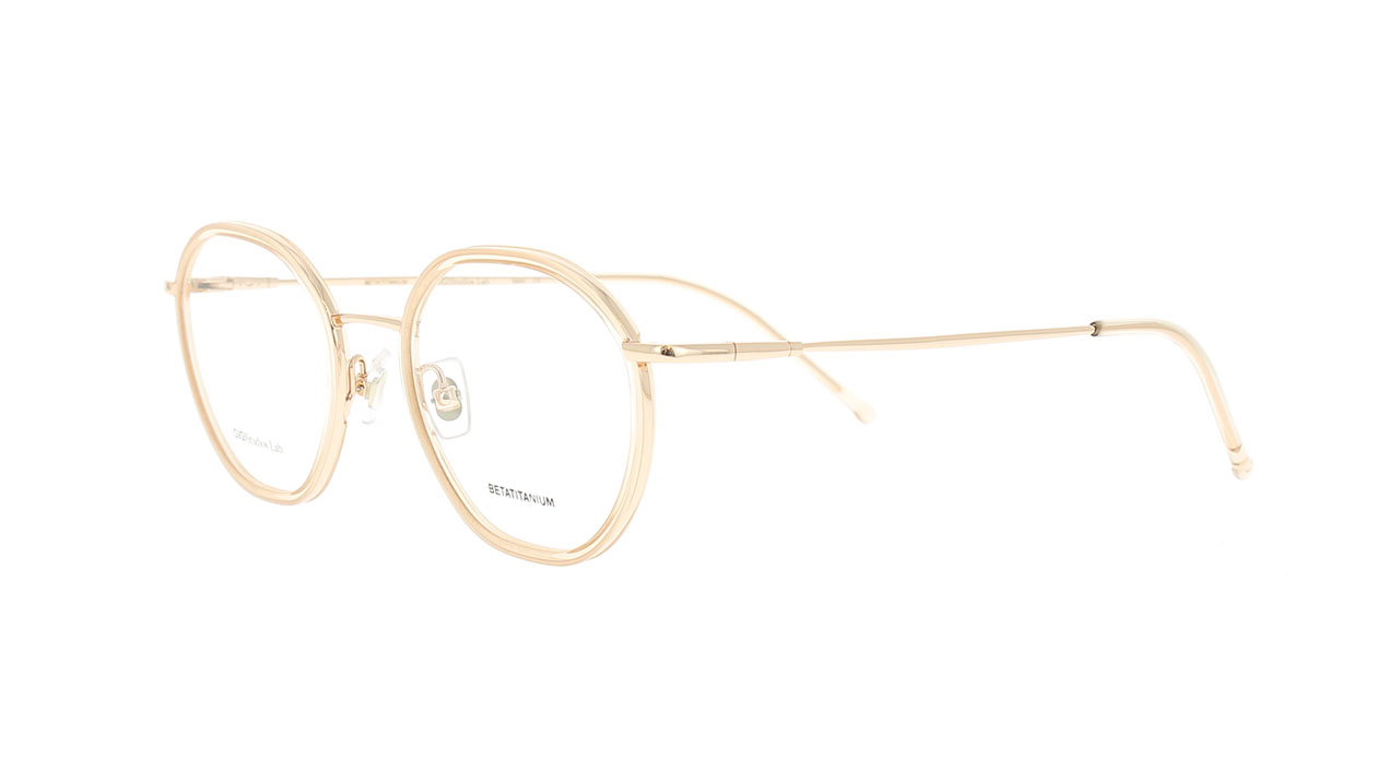 Paire de lunettes de vue Gigi-studios India couleur or rose - Côté à angle - Doyle