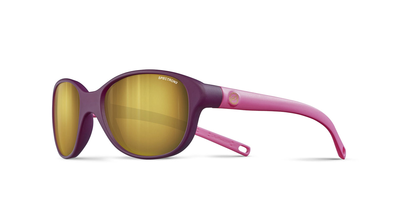 Paire de lunettes de soleil Julbo Js508 romy couleur mauve - Côté à angle - Doyle