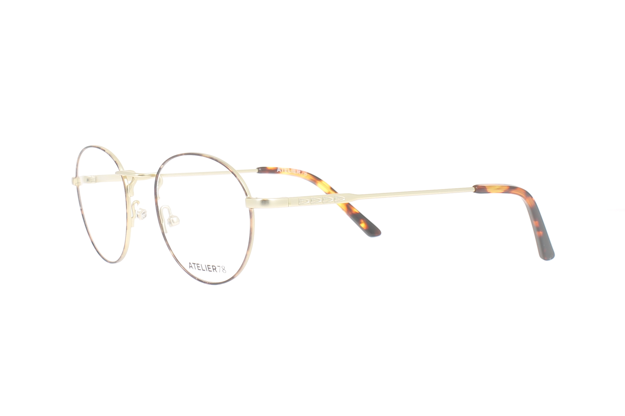 Paire de lunettes de vue Atelier-78 Rully couleur brun - Côté à angle - Doyle