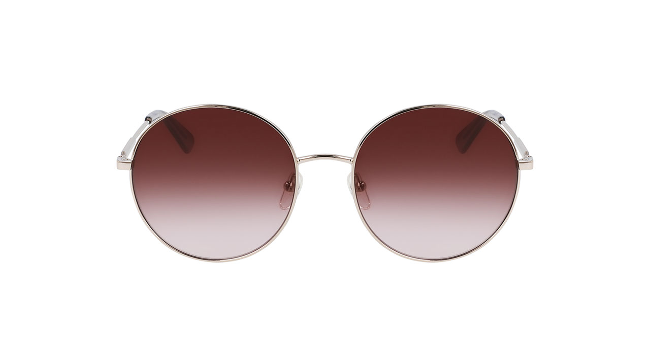 Paire de lunettes de soleil Longchamp Lo143s couleur or rose - Doyle