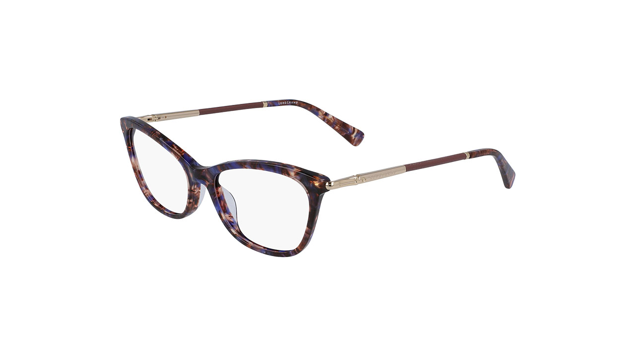 Paire de lunettes de vue Longchamp Lo2670l couleur mauve - Côté à angle - Doyle