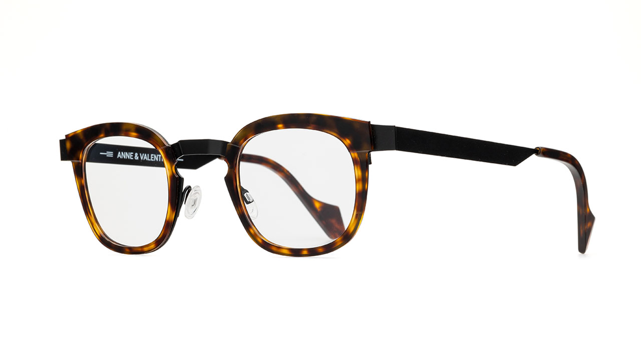 Paire de lunettes de vue Annevalentin Owen couleur brun - Côté à angle - Doyle