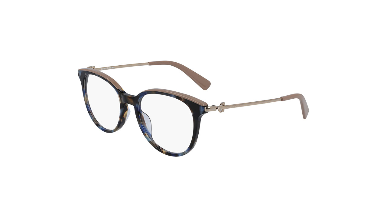Paire de lunettes de vue Longchamp Lo2667 couleur bleu - Côté à angle - Doyle