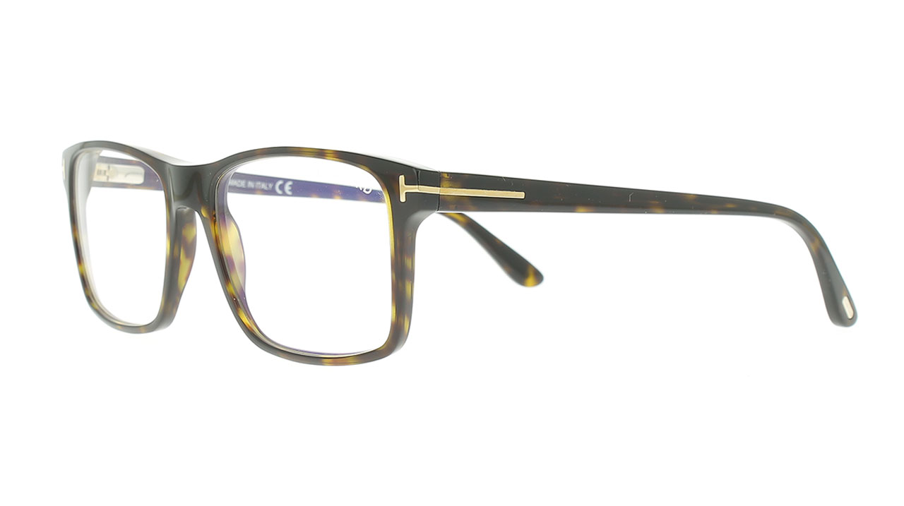 Paire de lunettes de vue Tom-ford Tf5682-b + clip couleur brun - Côté à angle - Doyle