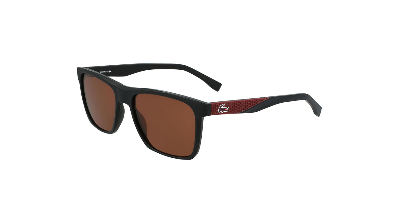 Paire de lunettes de soleil Lacoste L900s couleur noir - Côté à angle - Doyle