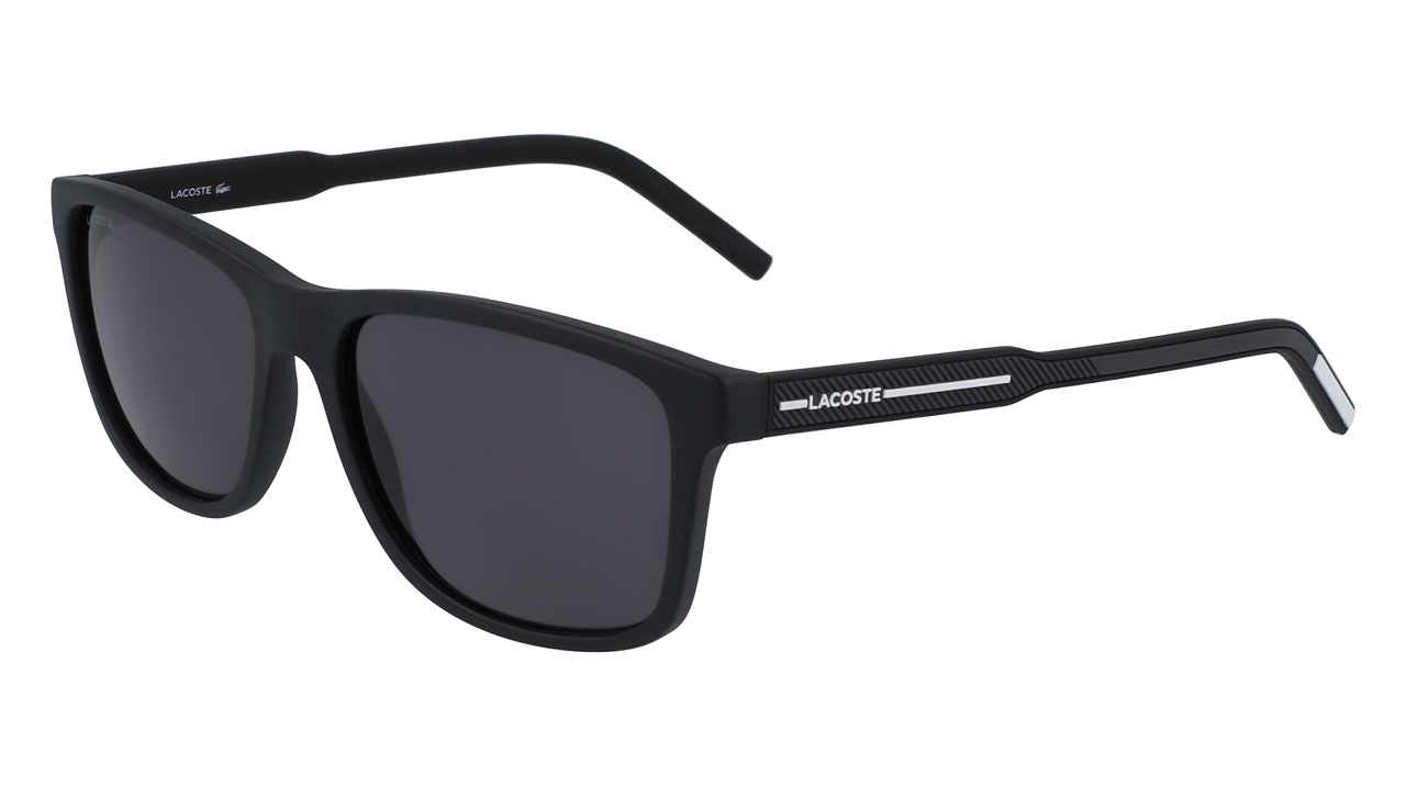 Paire de lunettes de soleil Lacoste L931s couleur noir - Côté à angle - Doyle