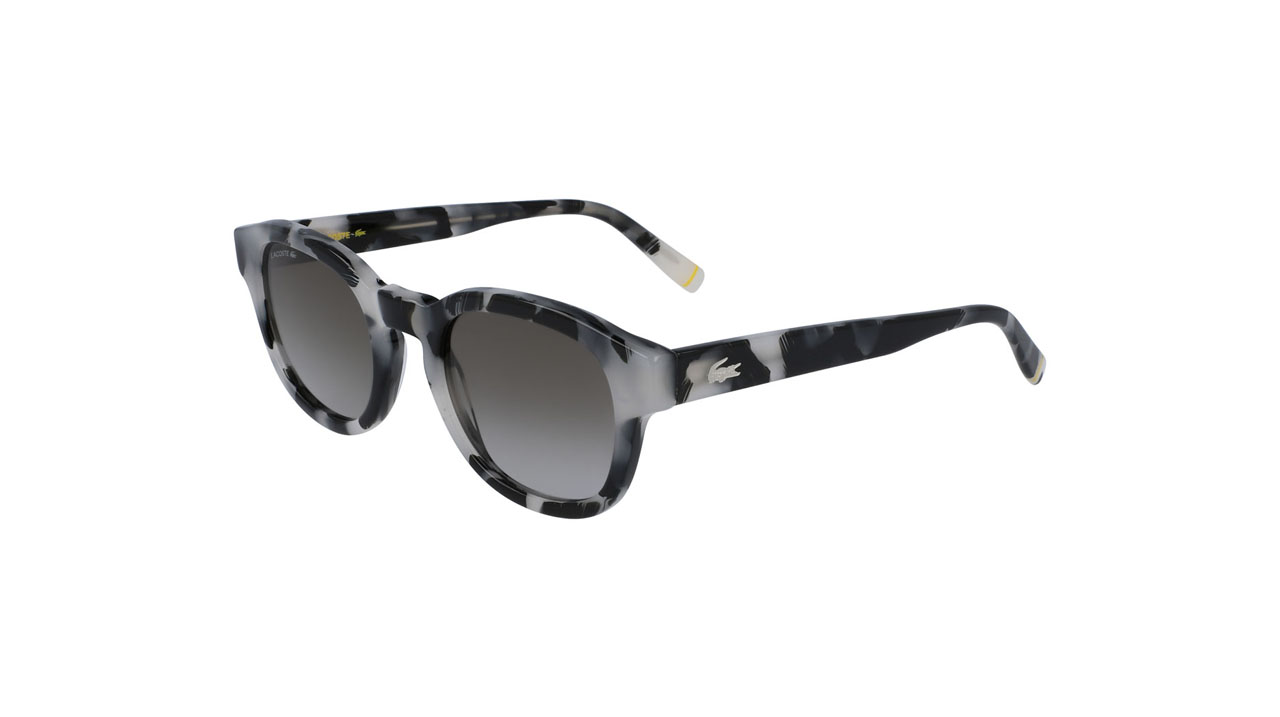 Paire de lunettes de soleil Lacoste L939seng couleur gris - Côté à angle - Doyle