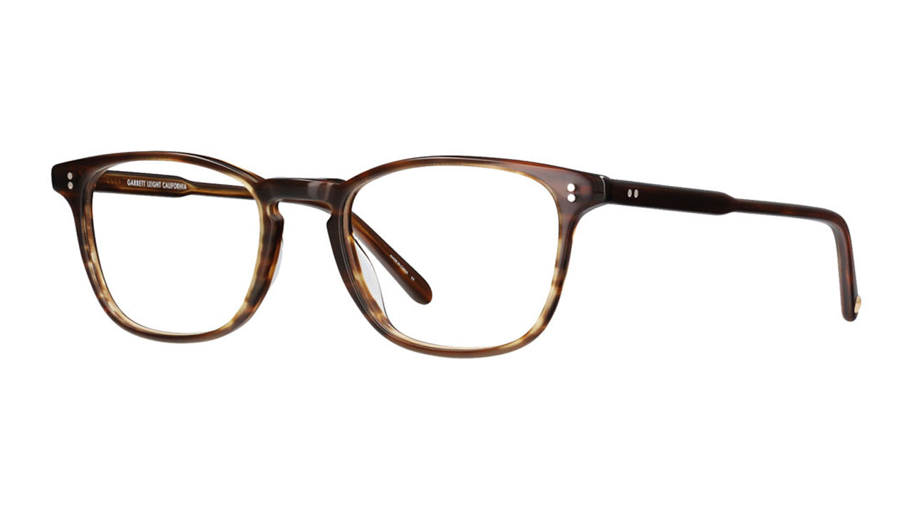 Paire de lunettes de vue Garrett-leight Boon couleur brun - Côté à angle - Doyle