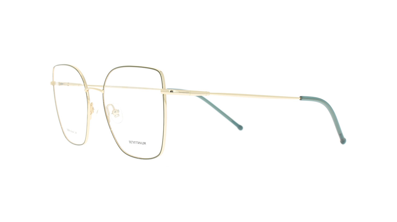 Paire de lunettes de vue Gigi-studios Ashley couleur vert - Côté à angle - Doyle