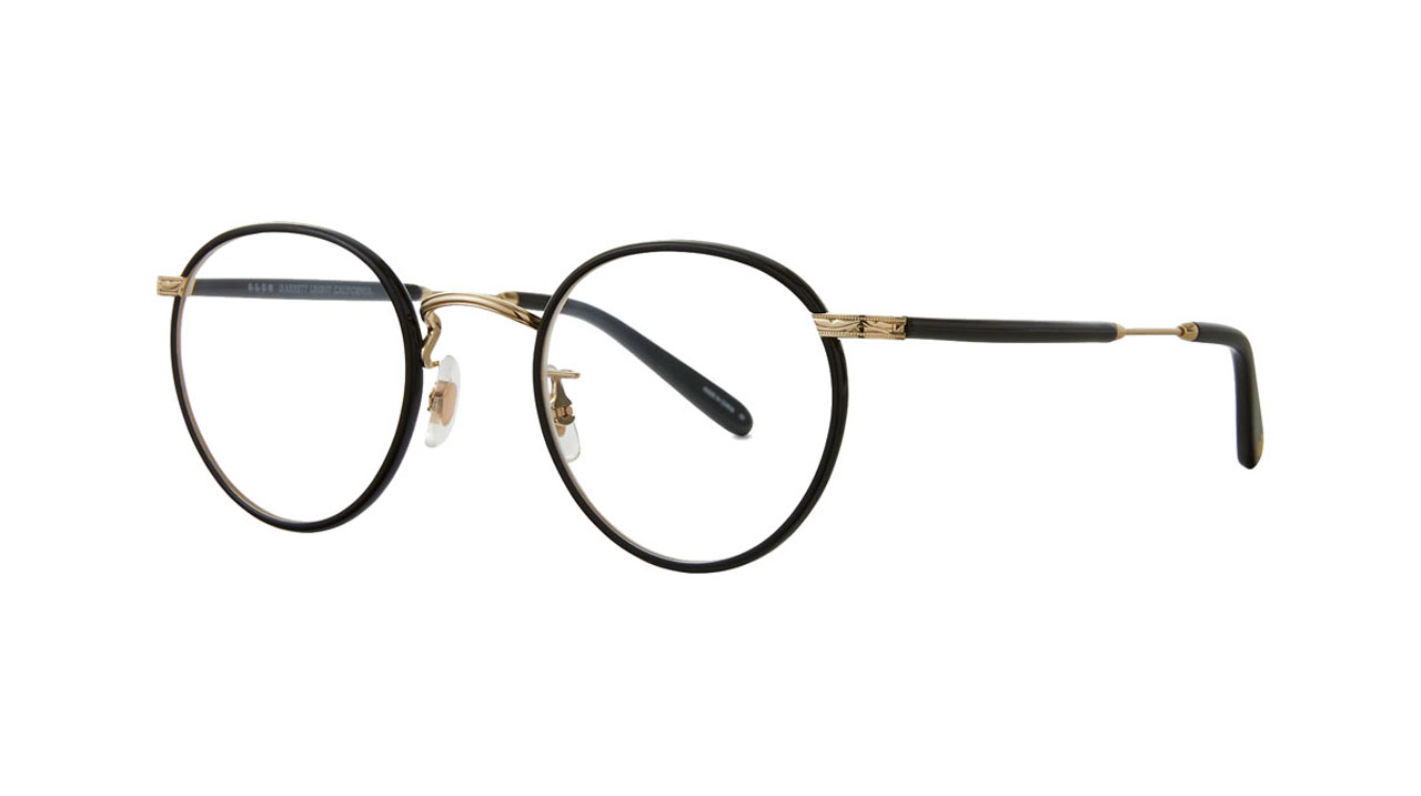 Paire de lunettes de vue Garrett-leight Wilson couleur noir - Côté à angle - Doyle