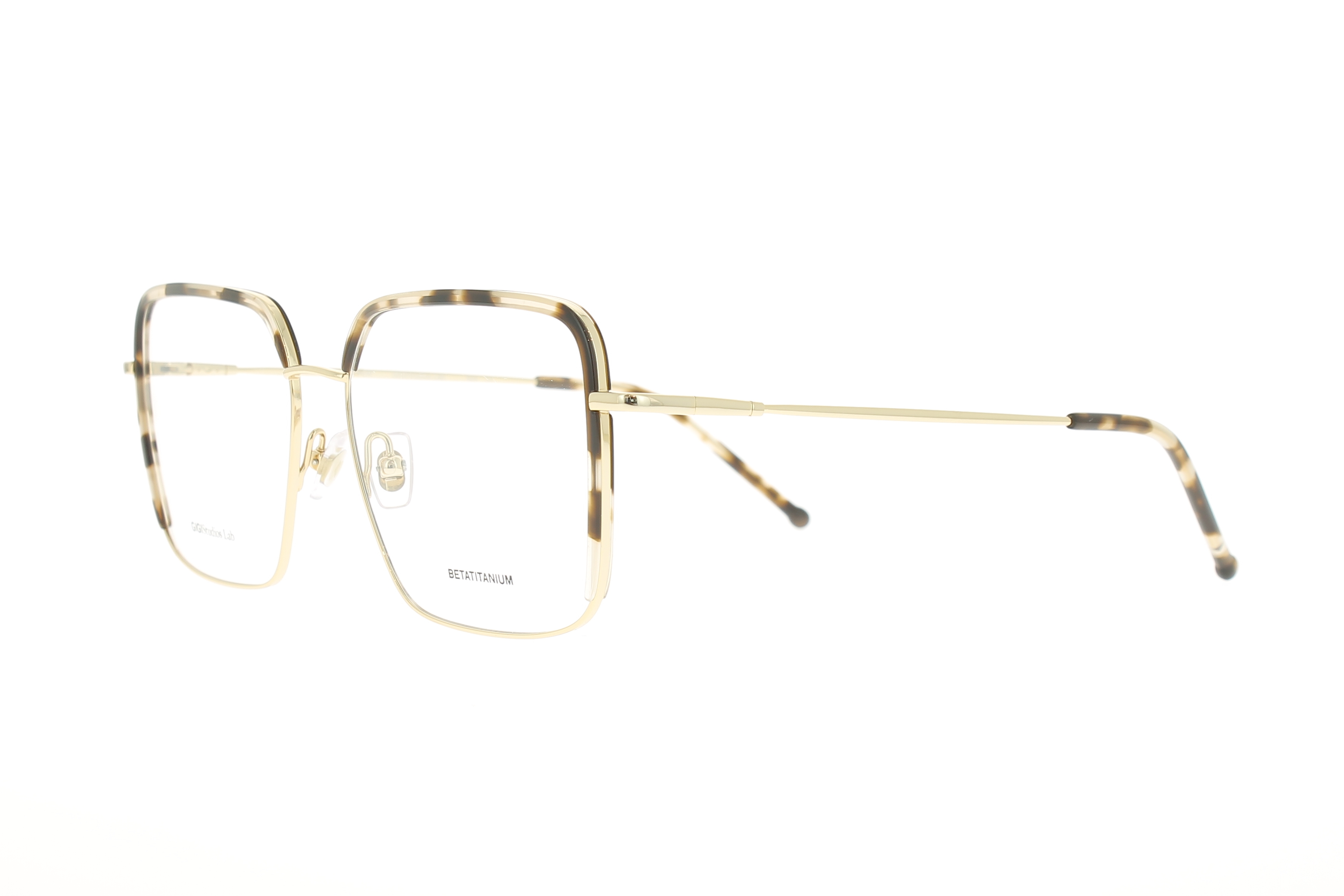 Paire de lunettes de vue Gigi-studios Lights couleur brun - Côté à angle - Doyle